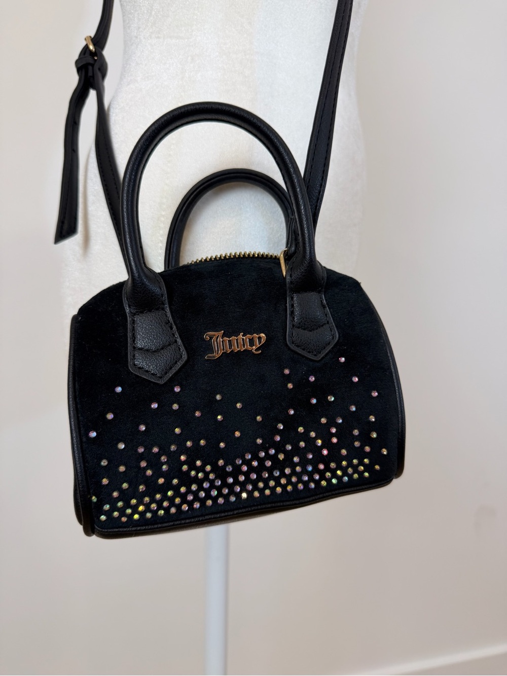 Juicy Couture Y2K‎ Mini Satchel with Iridescent Studs